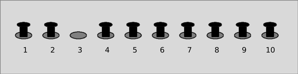 Figure 1 - the Not 3 Peg Board