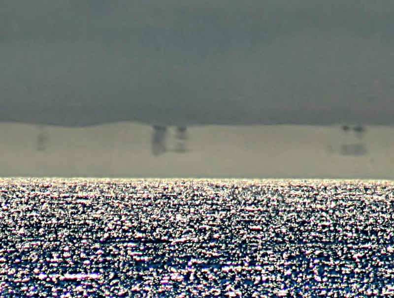 A Fata Morgana Distorting the image of distant boats beyond recognition